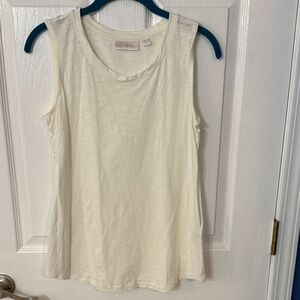 Belle by Kim Gravel Off-White Tank Top